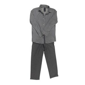 Nautica‎ Kids Boys Dress Shirt and Pants Set Grey Patterned Size 12